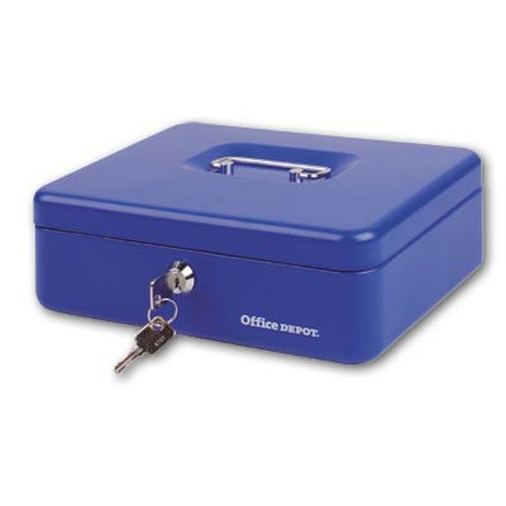 Office Depot közepes pénzkazetta kék