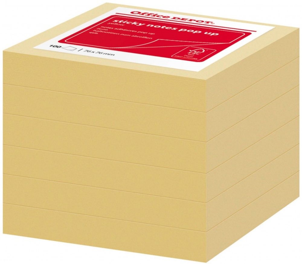 Office Depot 76x76mm öntapadós 6db sárga jegyzettömb