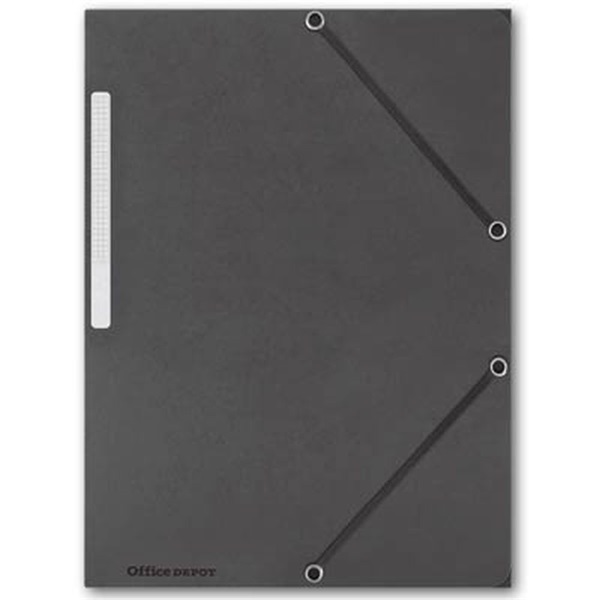 Office Depot prespán 10db/cs fekete gumis mappa