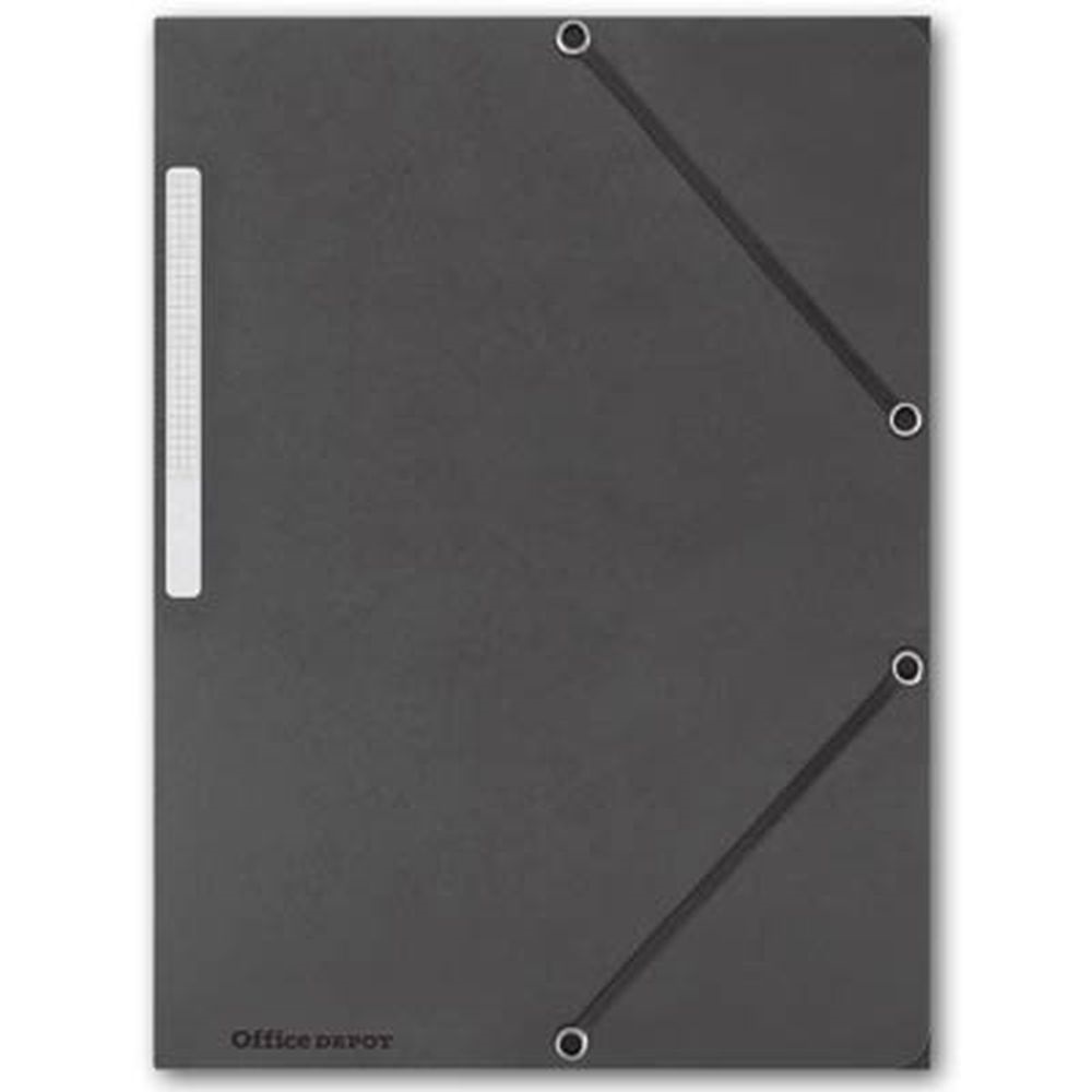 Office Depot prespán 10db/cs fekete gumis mappa