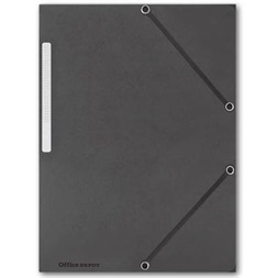 Office Depot prespán 10db/cs fekete gumis mappa