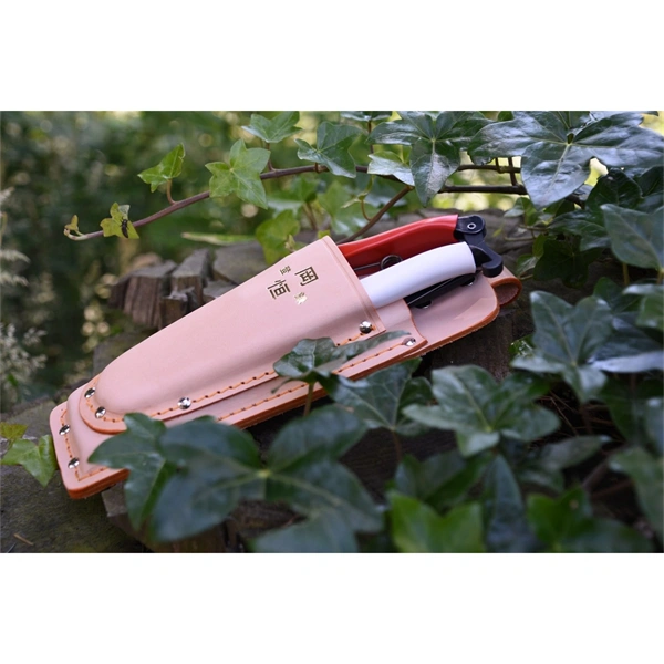 Okatsune 130 ollóhoz és összecsukható fűrészhez kombinált bőr tok