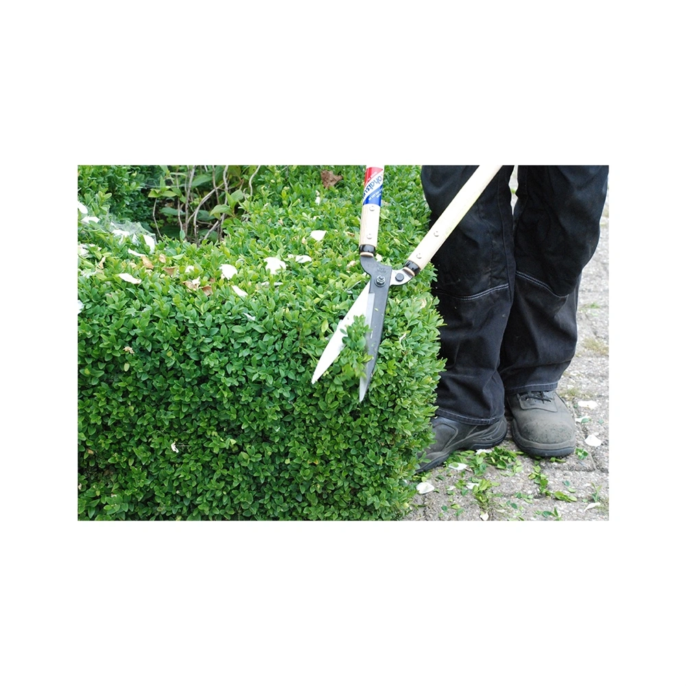 Okatsune 205 hosszú közepes méretű pengékkel sövényvágóolló