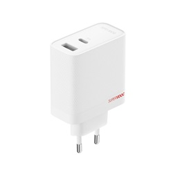 Oneplus 5461100597 80W USB/Type-C GaN PD fehér hálózati töltő + Type-C kábel