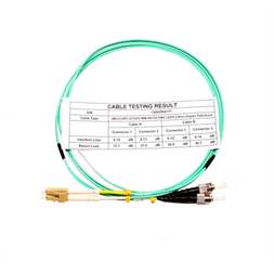 Optic 2m LC/UPC - ST/UPC MM 50/125 OM3 LSOH DLX Optikai Patch kábel