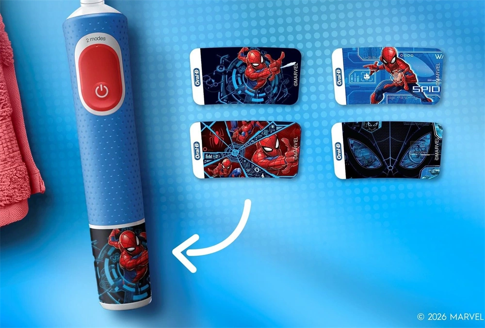 Oral-B D103 Vitality PRO Spiderman gyerek elektromos fogkefe tokkal