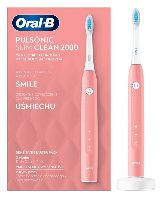 Oral-B Pulsonic Slim Clean 2000 rózsaszín elektromos fogkefe