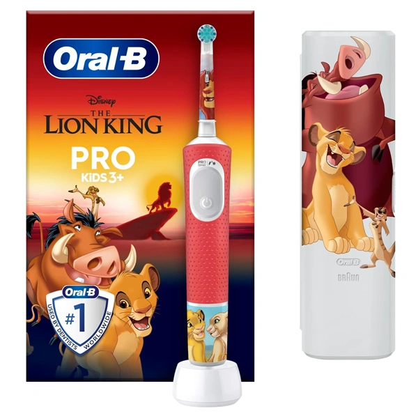 Oral-B Vitality Pro Kids 3+ Lion King gyerek elektromos fogkefe + utazótok