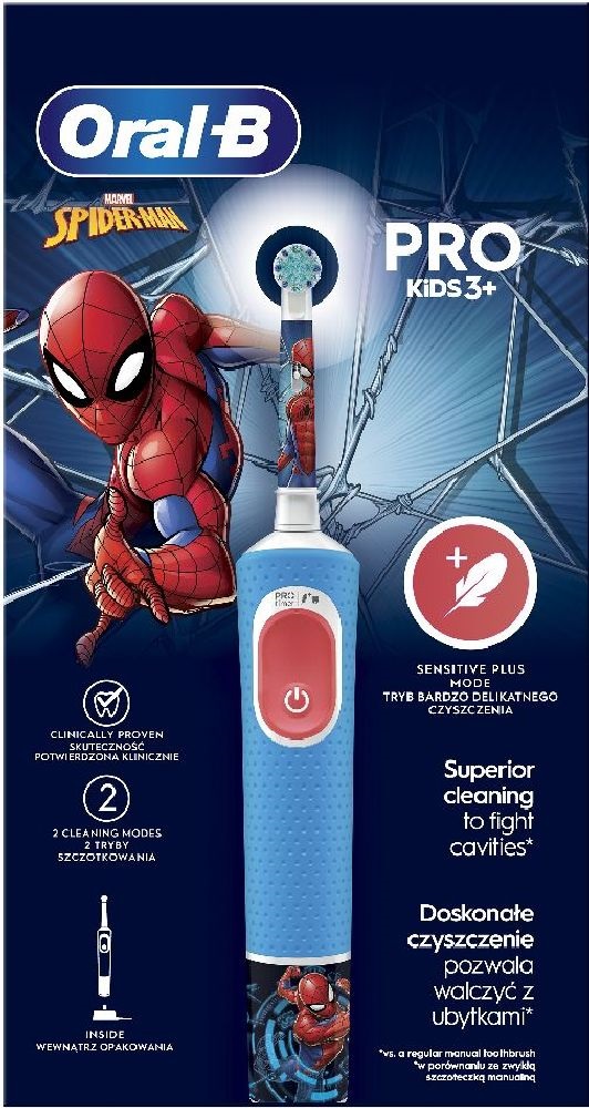 Oral-B D103 Vitality PRO Sipderman gyerek elektromos fogkefe