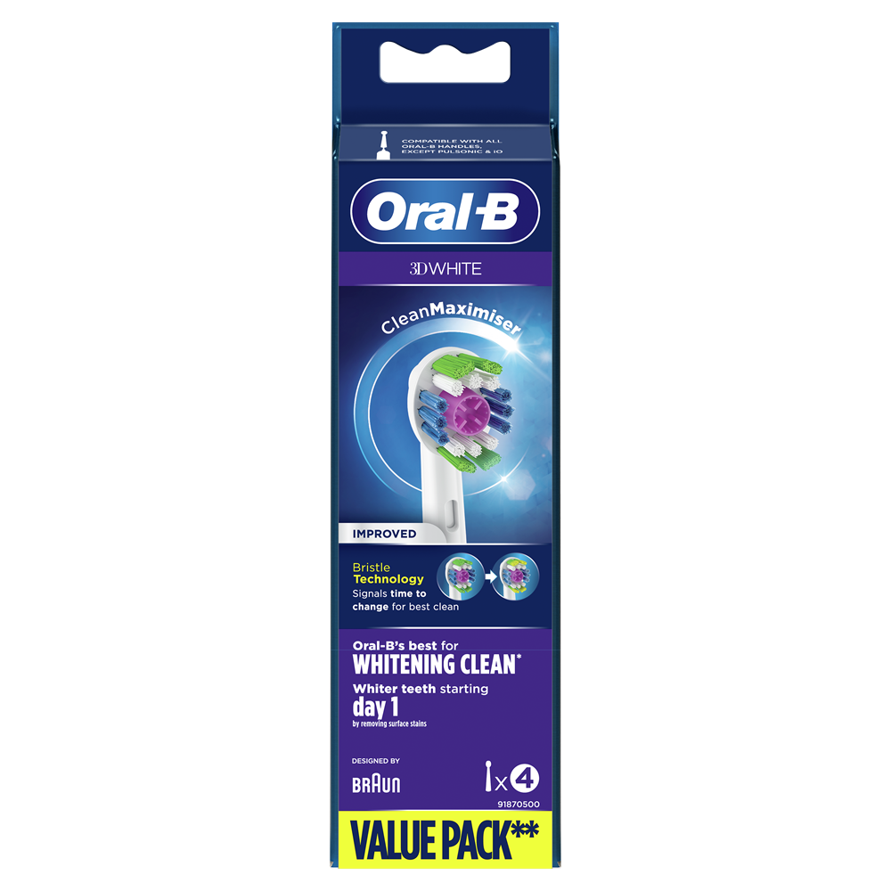 Oral-B EB18-4 3D White fehér 4 db-os elektromos fogkefe pótfej szett