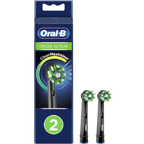 Oral-B EB50BK-2 Cross Action Black 2 db-os elektromos fogkefe pótfej szett