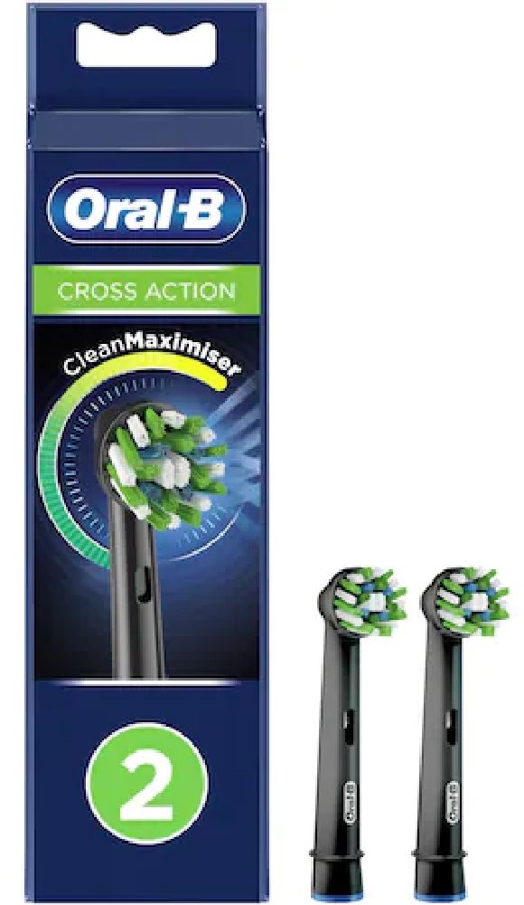Oral-B EB50BK-2 Cross Action Black 2 db-os elektromos fogkefe pótfej szett
