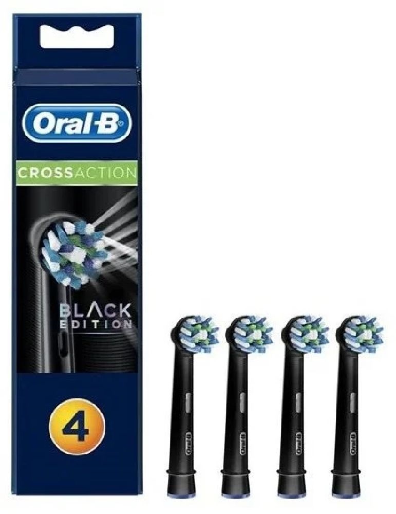 Oral-B EB50BK-4 Cross Action Black 4 db-os elektromos fogkefe pótfej szett