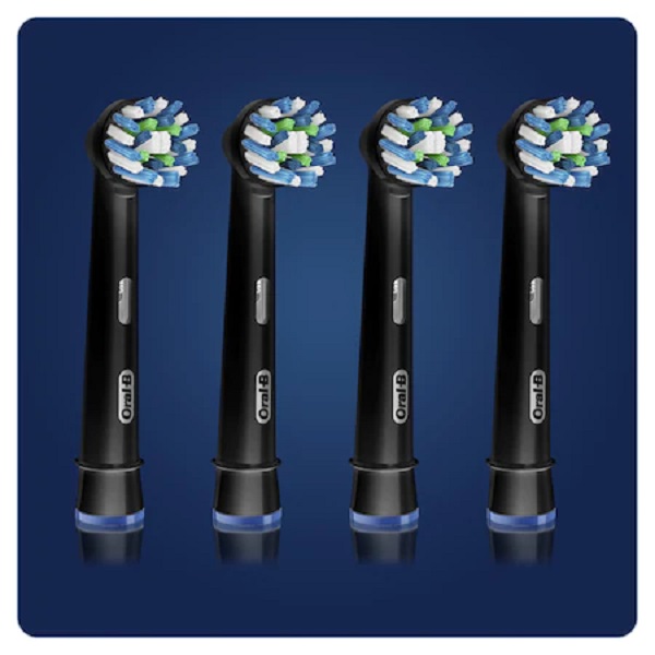 Oral-B CrossAction 4 db-os fekete fogkefefej szett