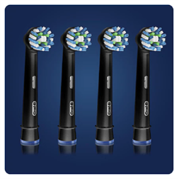 Oral-B CrossAction 4 db-os fekete fogkefefej szett