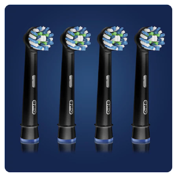 Oral-B CrossAction 4 db-os fekete fogkefefej szett