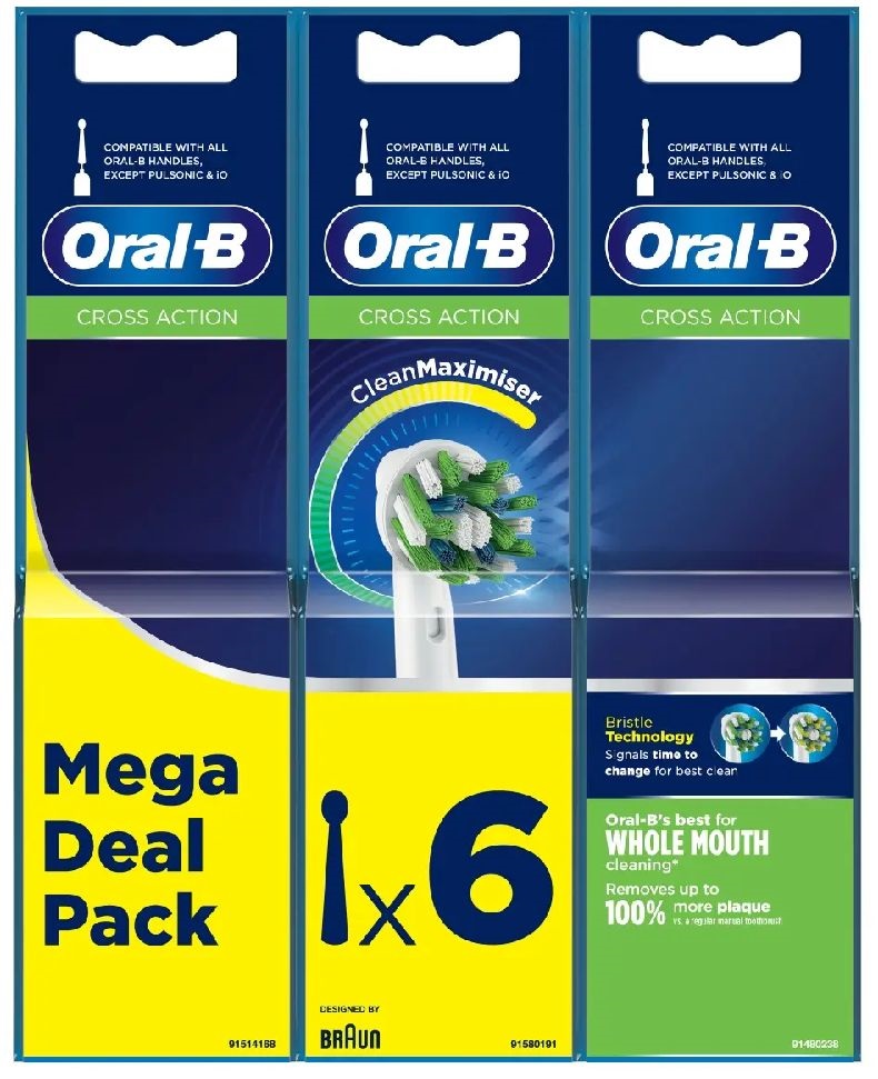 Oral-B EB50-6 Cross Action 6 db-os elektromos fogkefe pótfej szett