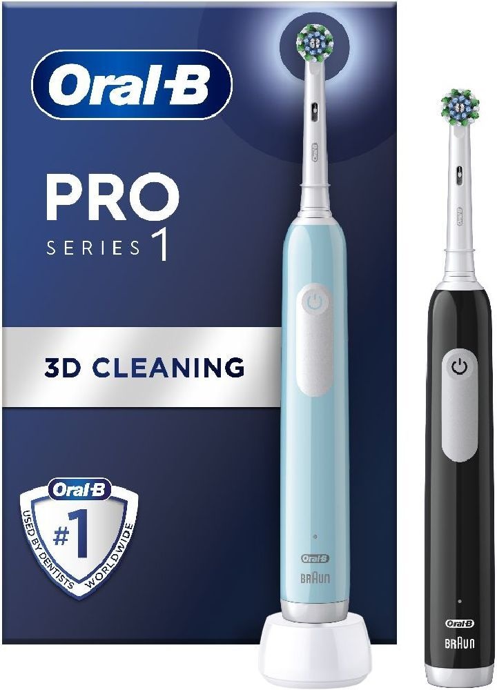 Oral-B PRO1 + Blue, Black X-Clean elektromos fogkefe + bónusz handle