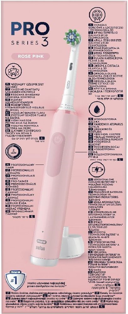 Oral-B PRO3 Pink X-Clean elektromos fogkefe