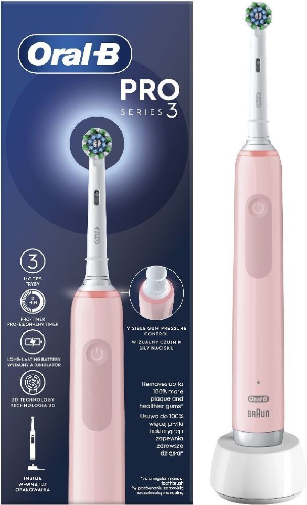 Oral-B PRO3 Pink X-Clean elektromos fogkefe