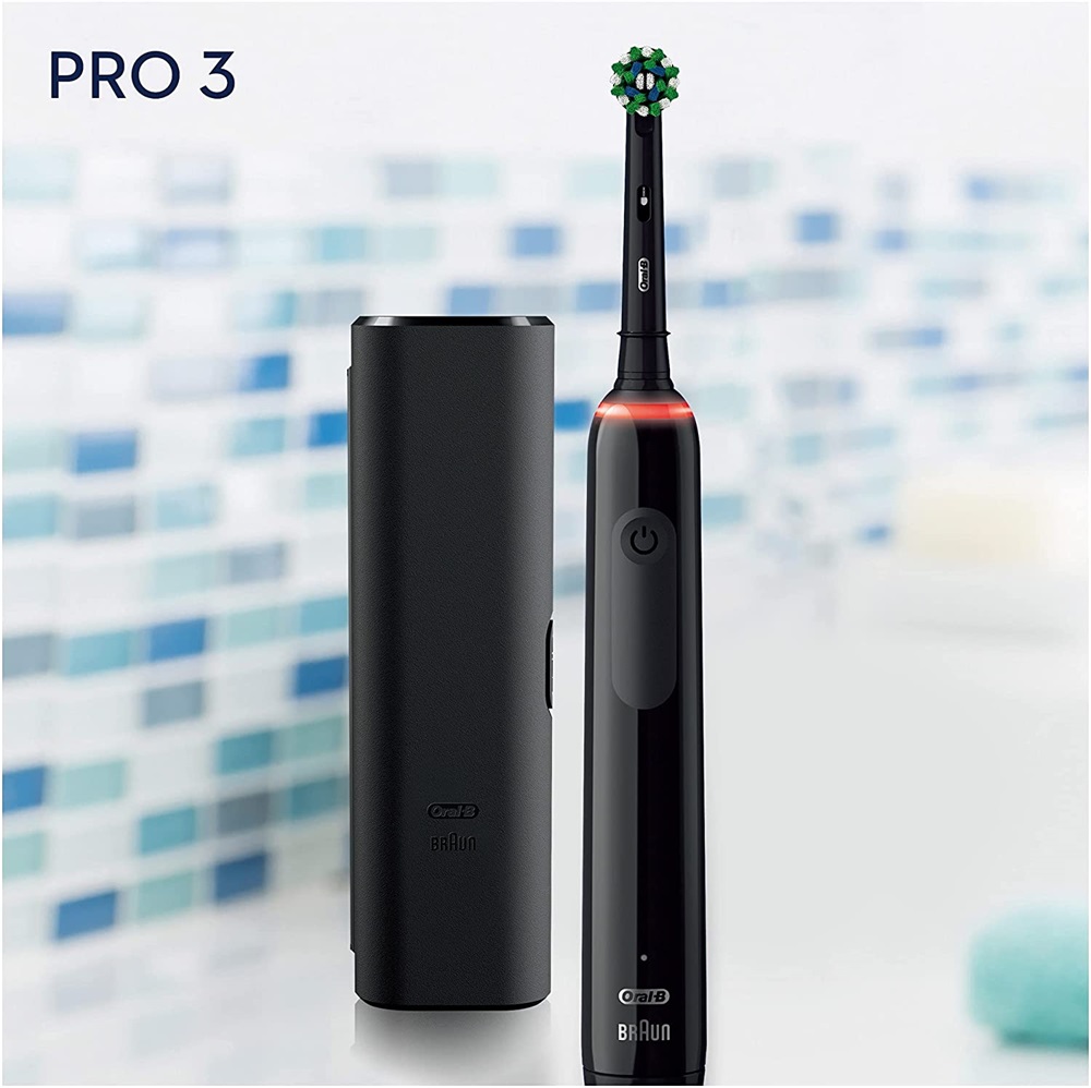 Oral-B Pro 3 3500 fekete elektromos fogkefe + utazótok