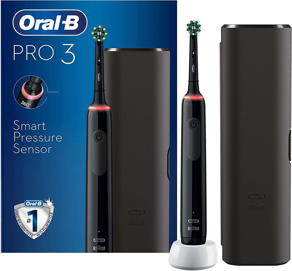 Oral-B Pro 3 3500 fekete elektromos fogkefe + utazótok