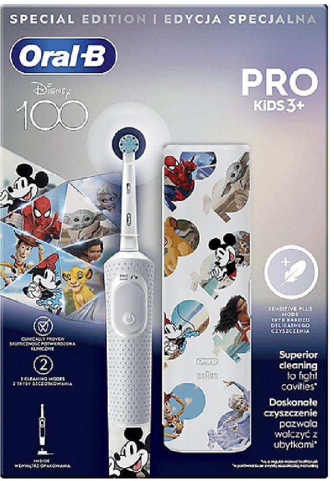 Oral-B Pro Kids 3+ Disney 100 + elektromos fogkefe tokkal