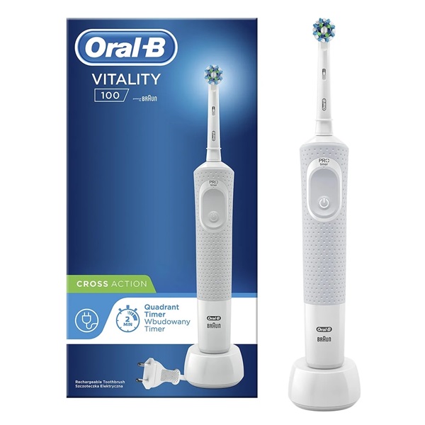 Oral-B Vitality 100 Cross Action fehér elektromos fogkefe