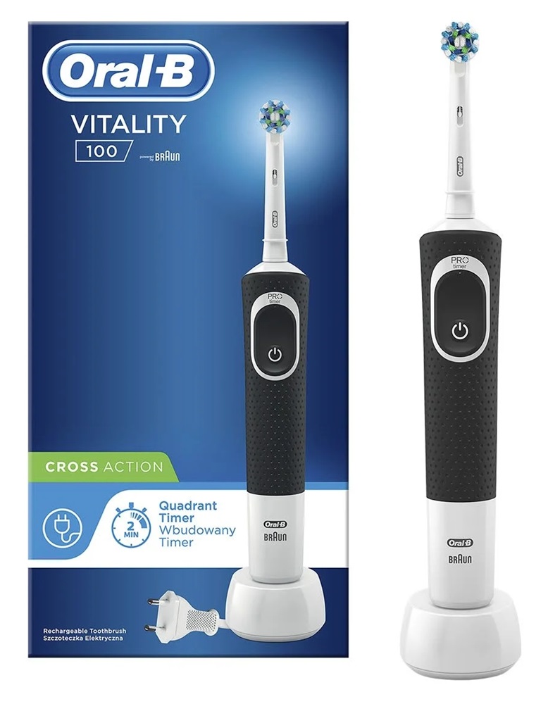 Oral-B Vitality 100 Cross Action fekete elektromos fogkefe