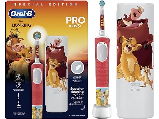 Oral-B Vitality Pro Kids 3+ Lion King gyerek elektromos fogkefe + utazótok