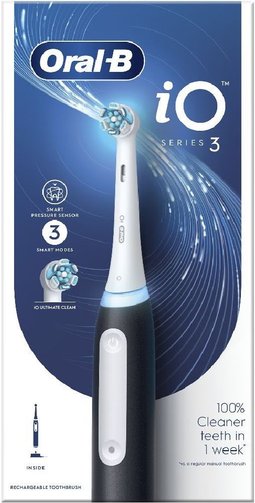 Oral-B iO series 3 Matt Black elektromos fogkefe