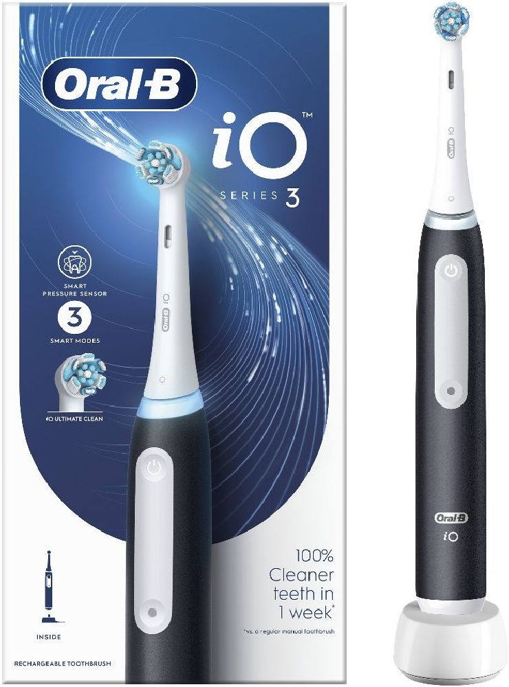 Oral-B iO series 3 Matt Black elektromos fogkefe