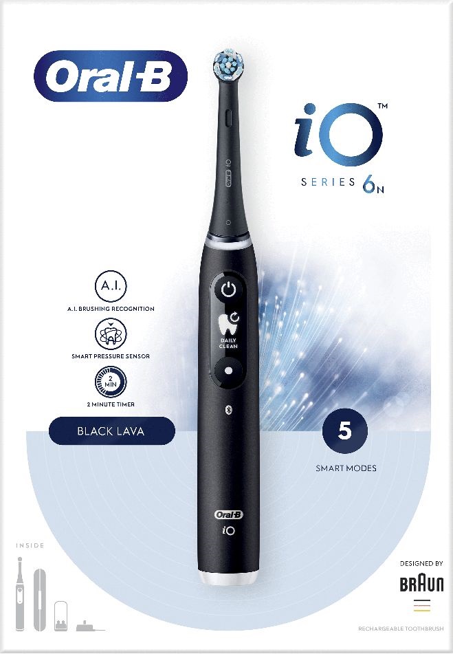 Oral-B iO Series 6 fekete elektromos fogkefe