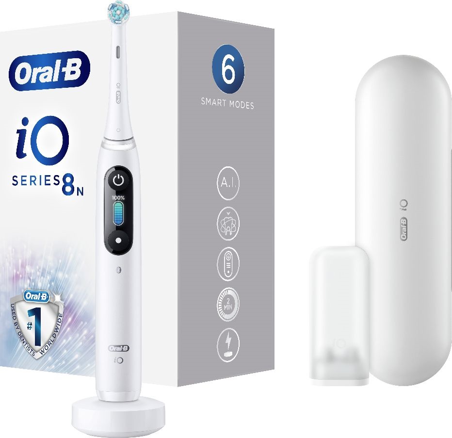 Oral-B iO Series 8 alabástromfehér elektromos fogkefe