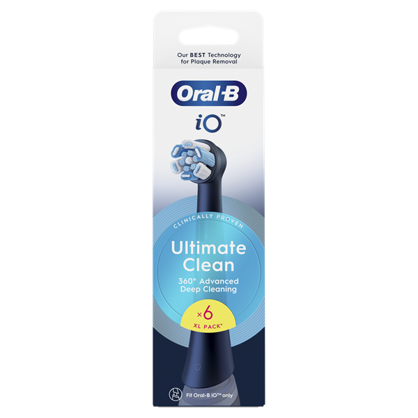Oral-B iO Ultimate Clean Black XL 6 db-os fogkefefej szett - új