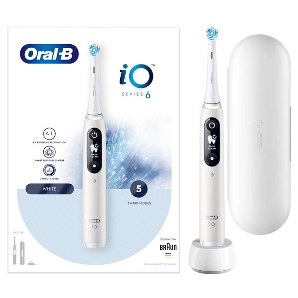 Oral-B iO series 6 fehér elektromos fogkefe
