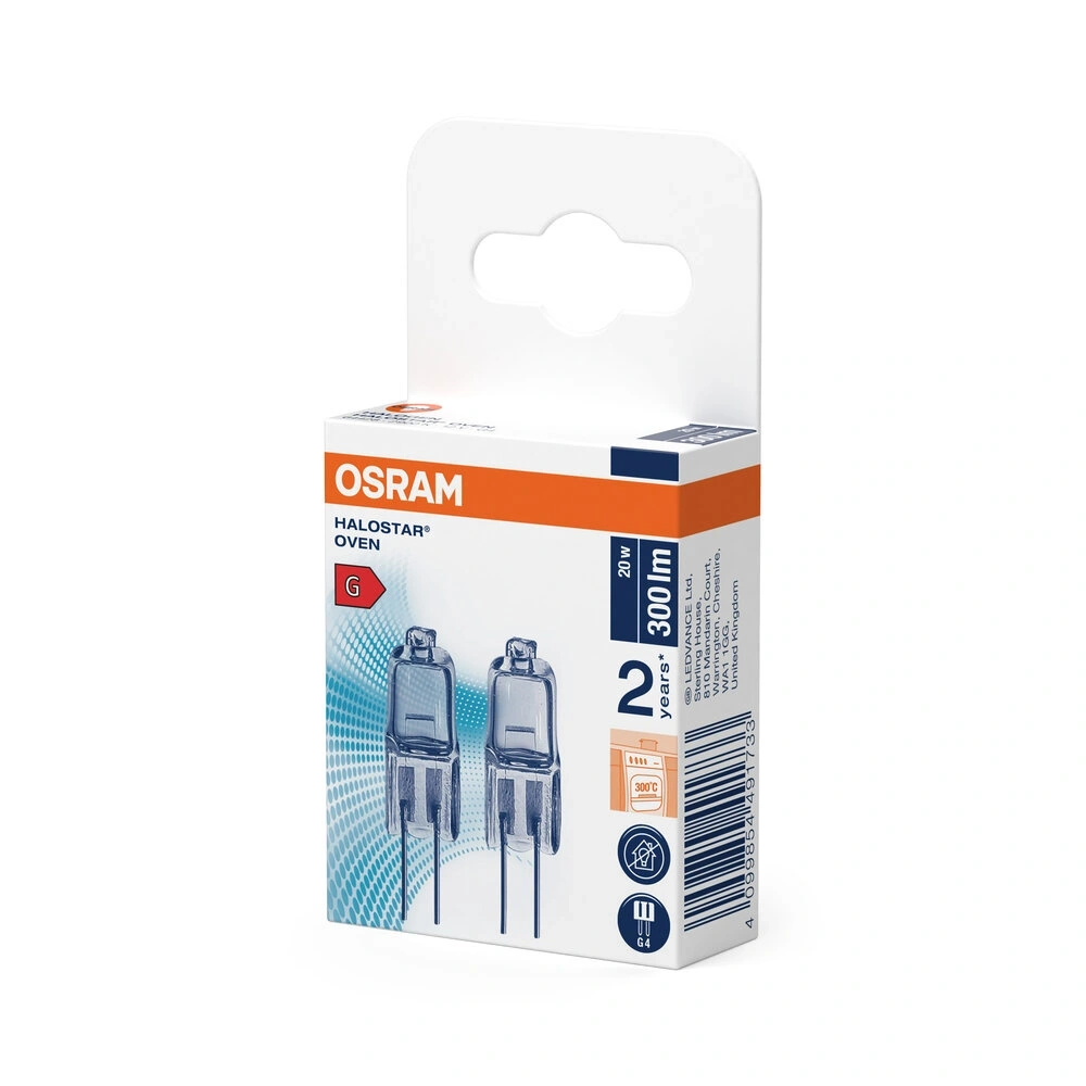 Osram HALOSTAR OVEN 20 W 12 V G4 sütő izzó 2db/csomag
