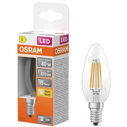 Osram LED Retrofit CLASSIC B 3.4W 827 Clear E14 LED izzó