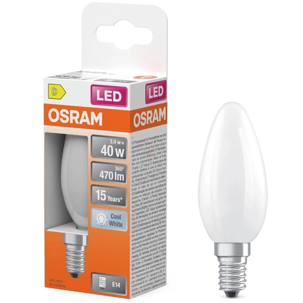 Osram LED Retrofit CLASSIC B 3.4W 840 Frosted E14 LED izzó