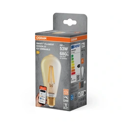 Osram SMART+ MATTER Classic Edison ST64 H53W, dimm, 6W, 2400K, E27 fényforrás