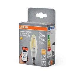 Osram SMART+ MATTER Classic filament H40W,dimm.4W,2700K,E14 fényforrás