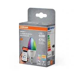Osram SMART+ MATTER mini globe RGBW, állíth.színhőm. matt, 4,9W E14 fényforrás