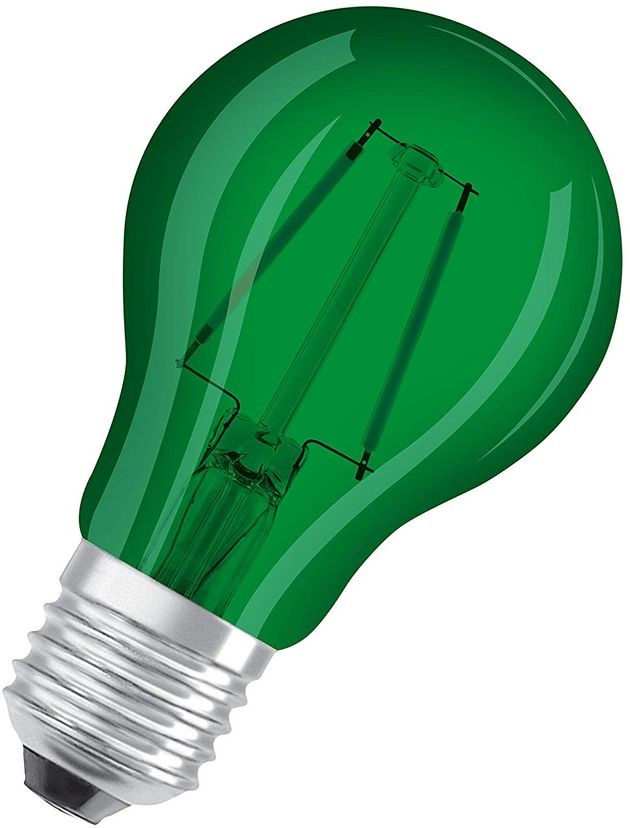 Osram Star üveg búra/2,5W/45lm/7500K/E27/zöld LED körte izzó