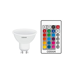Osram Star+ RGBW/műanyag ház 4,5W/250lm/2700K/GU10 távirányítható LED PAR16 spot izzó