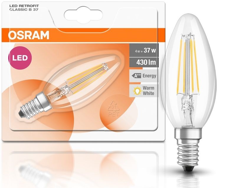 OSRAM LED STAR CL B FIL 40 4,5W/827 E14 filament LED fényforrás
