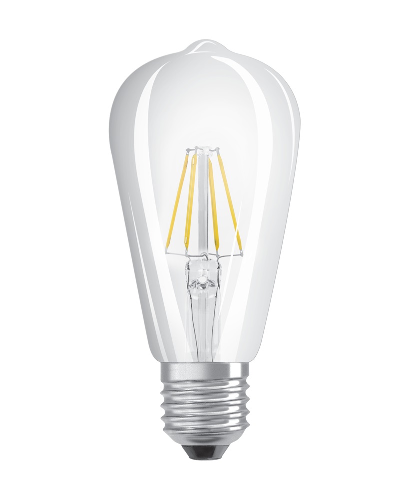 Osram Star átlátszó üveg búra/7W/806lm/2700K/E27 LED Edison körte izzó