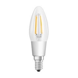 Osram Superstar átlátszó üveg búra/4,5W/827 E14/97mm dimmelhető LED gyertya izzó