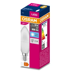 Osram VALUE CLB60 7W/840 4000k opál E14 gyertya fényforrás