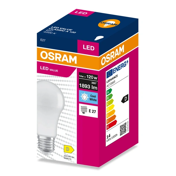 Osram Value A120 14W/840 E27 LED fényforrás