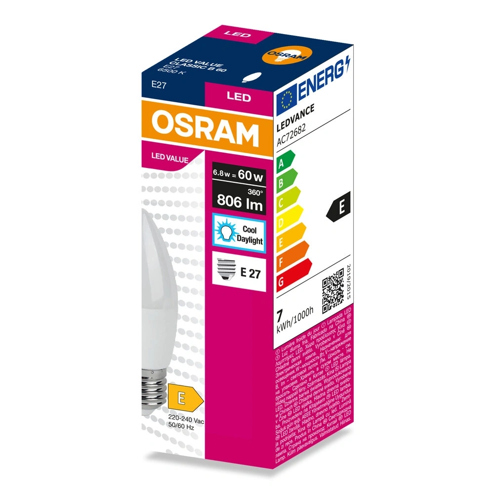 Osram Value B60 6,8W/840 E27 LED fényforrás